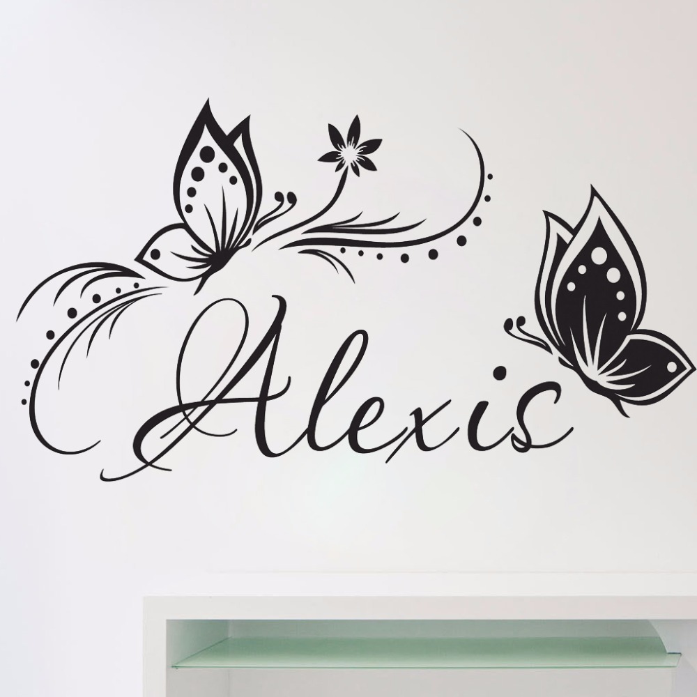 Personalized Name & Butterflie - Baby Girl Nursery Quotes ulasan dan harga