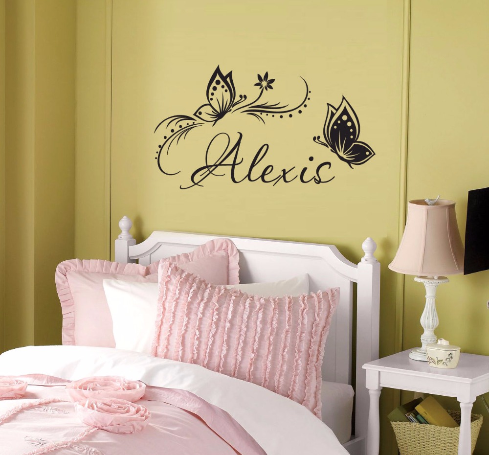 Personalized Name & Butterflie - Baby Girl Nursery Quotes ulasan dan harga
