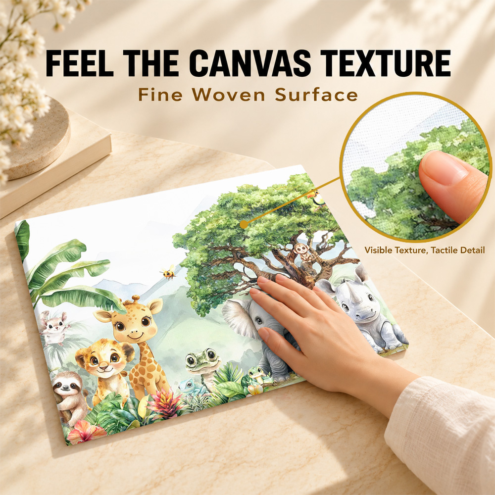 Baby Jungle Animals Wood Frame - Baby Nursery Frames ulasan dan harga