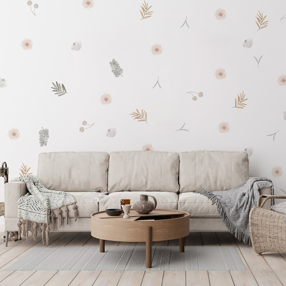 Boho Leaves Botanical DIY Wall - Baby Girl Nursery Quotes ulasan dan harga