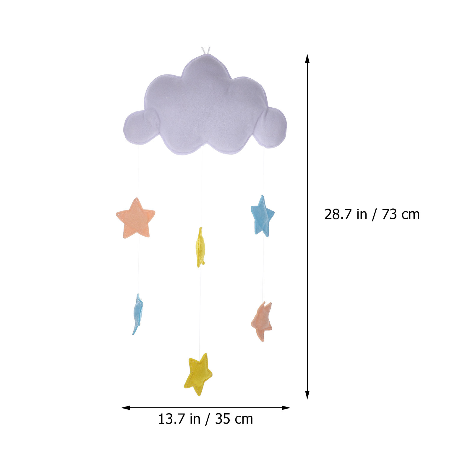Lovely Cloud Star Felt Wall Ha - Baby Nursery Light Fixture ulasan dan harga