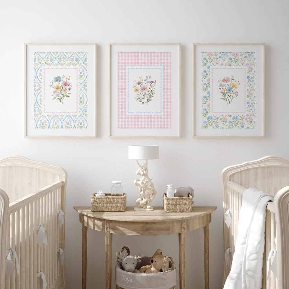3pcs frameless Canvas Painting - Baby Nursery Frames ulasan dan harga