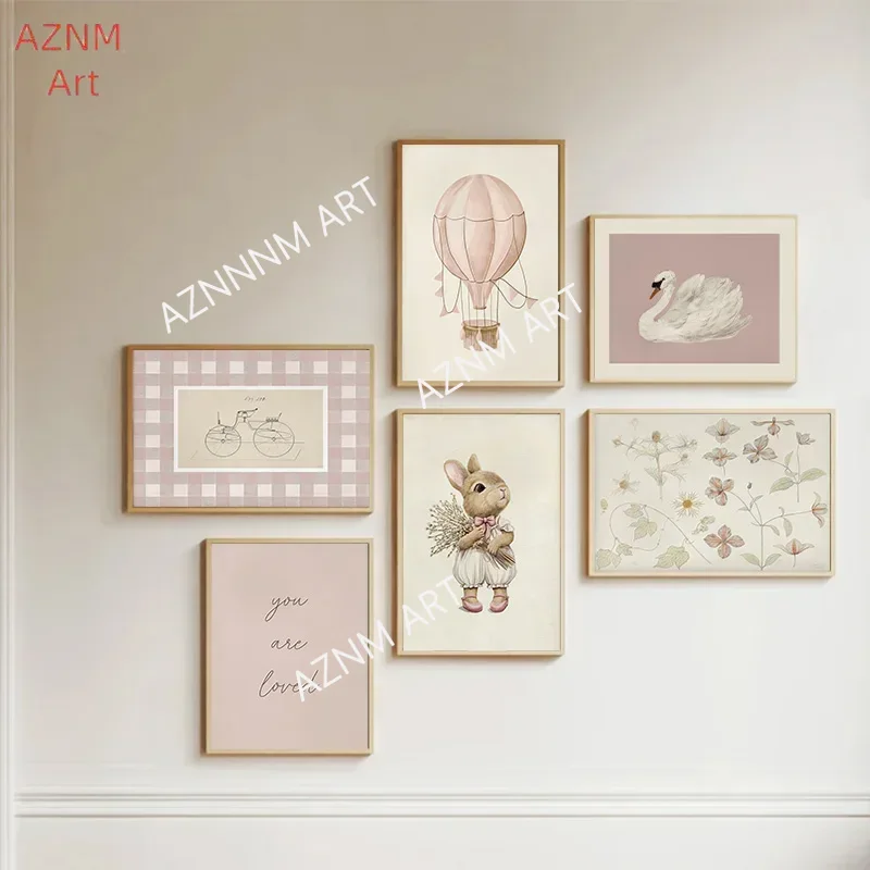 Pink Nursery Gallery Art Wall  - Baby Nursery Wall Lights ulasan dan harga